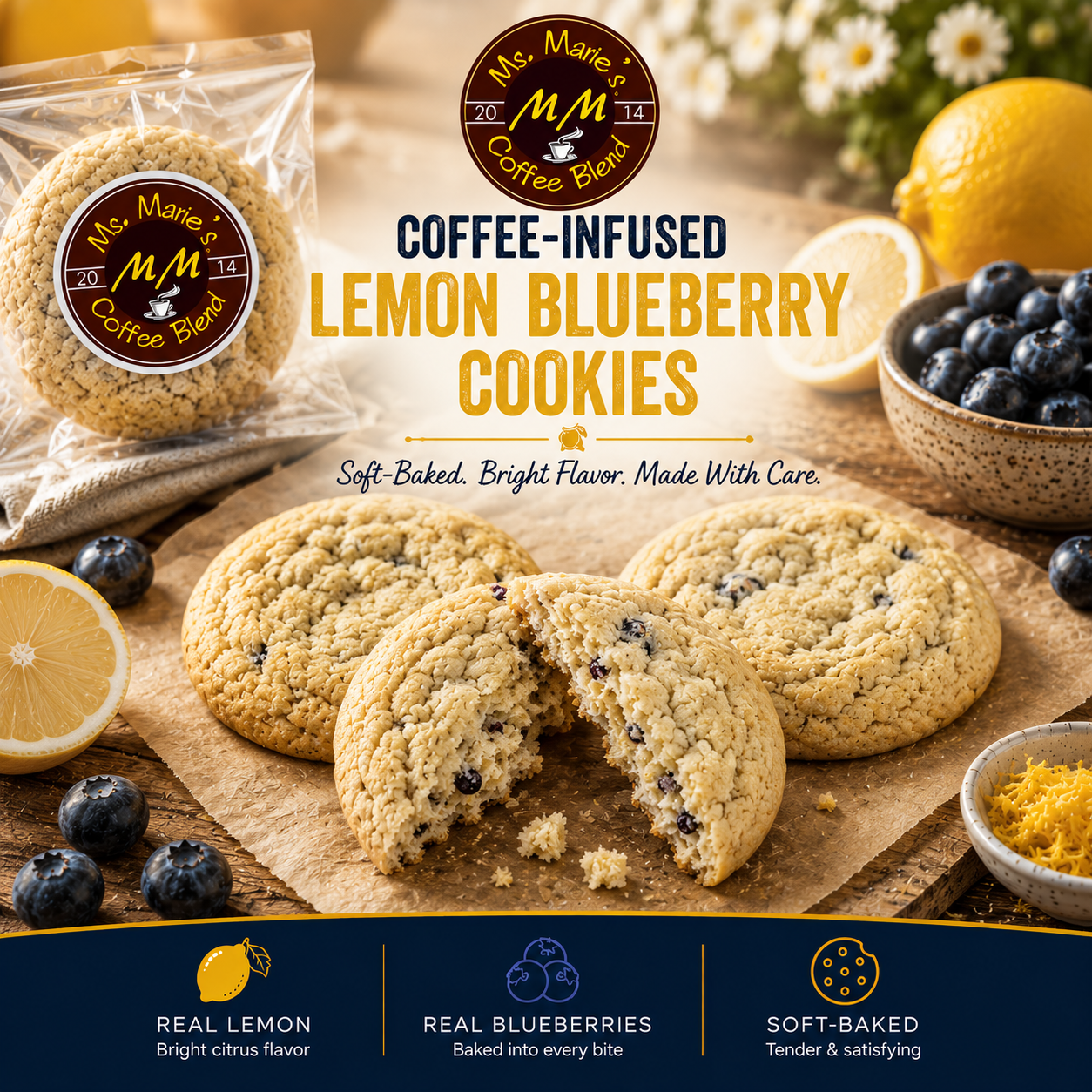 Lemon Blueberry Cookie